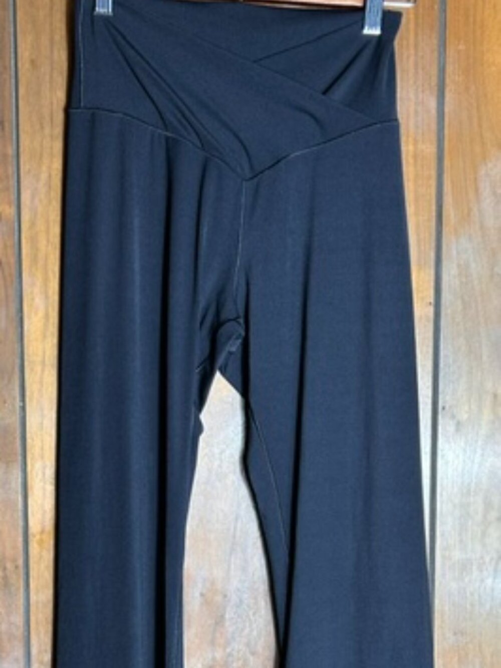 Sunzel Flare Leggings Womens Sz Medium Black High Rise Crossover Activewear
